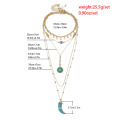 Personality Hot Selling Creative Fashion Multi-Layer Star Shape Tassels Pendant Necklace